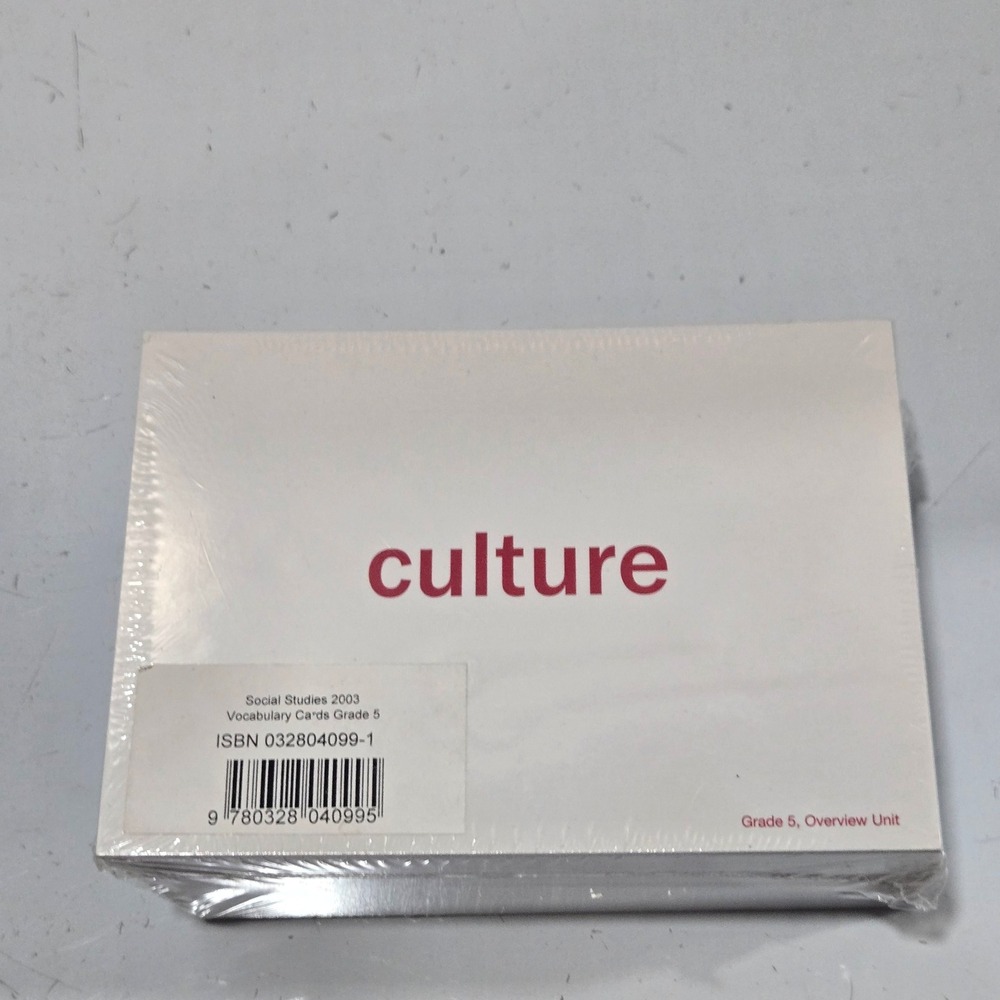 Scott Foresman Social Studies 2003 Vocabulary Cards Grade 5 Culture 0328040991
